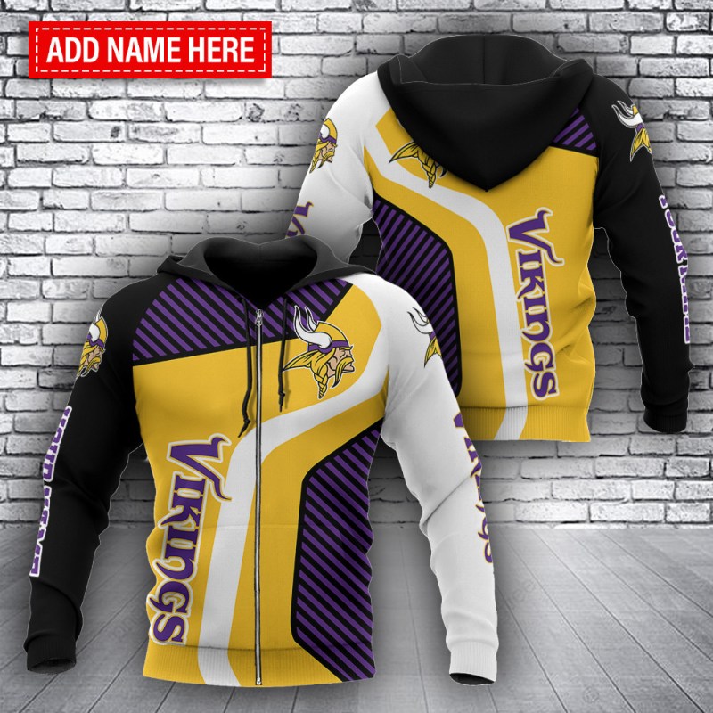 Minnesota Vikings Personalized Hoodie Detail