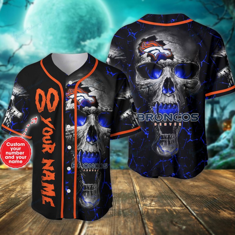 Denver Broncos Personalized Baseball Jersey