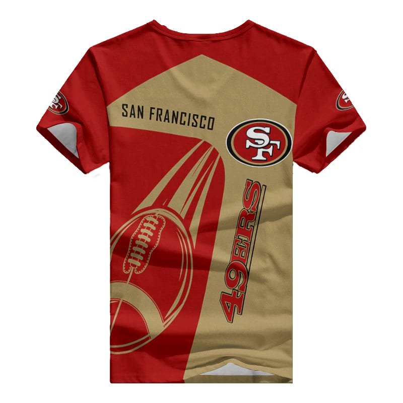 San Francisco 49ers Personalized V-neck Women T-shirt - Back View