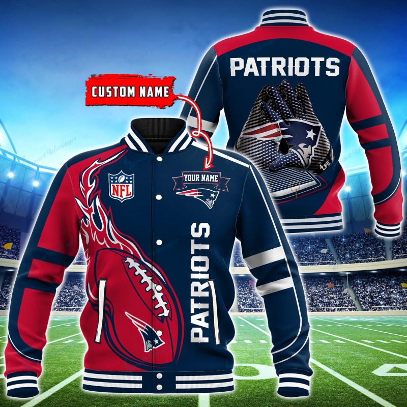 New England Patriots Personalized Baseball Jacket