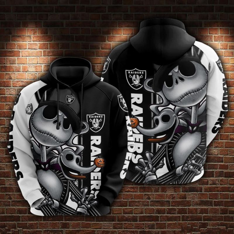 Las Vegas Raiders and Jack Skellington Hoodie