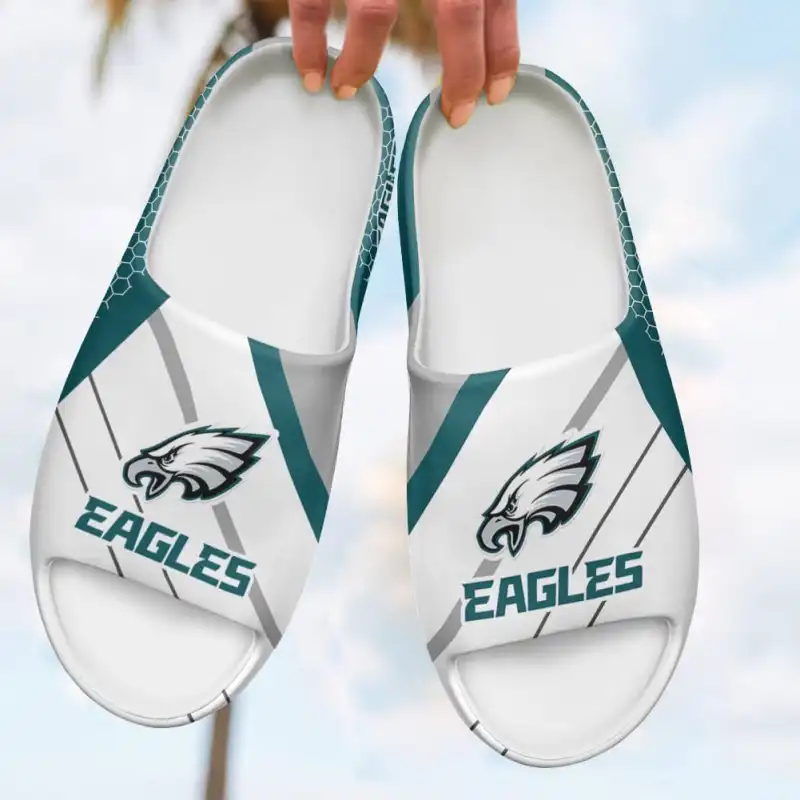 Philadelphia Eagles Yeezy Slippers Image 1