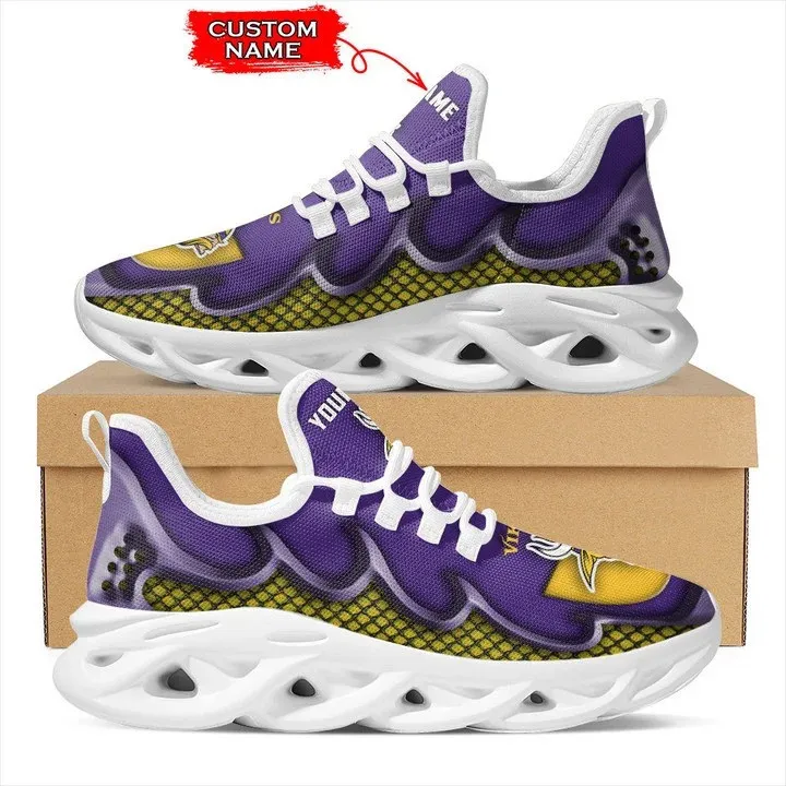 Minnesota Vikings Personalized Yezy Running Sneakers 1