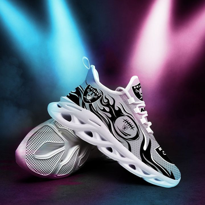 Las Vegas Raiders Yezy Running Sneakers Detail View