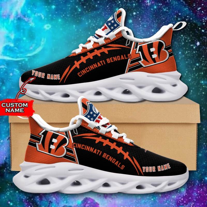 Cincinnati Bengals Personalized Yezy Running Sneakers
