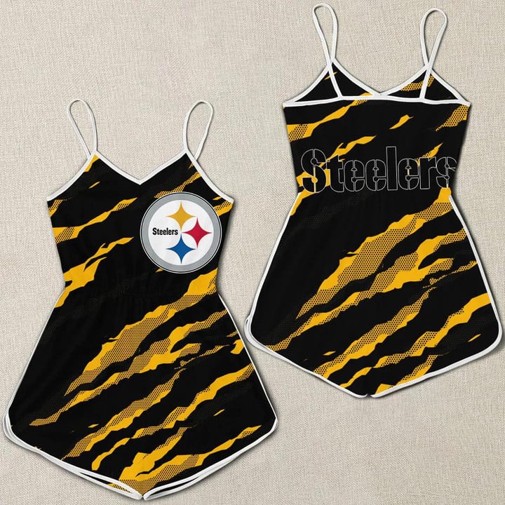 Pittsburgh Steelers Romper Women Romper Jumpsuit 3D Printed