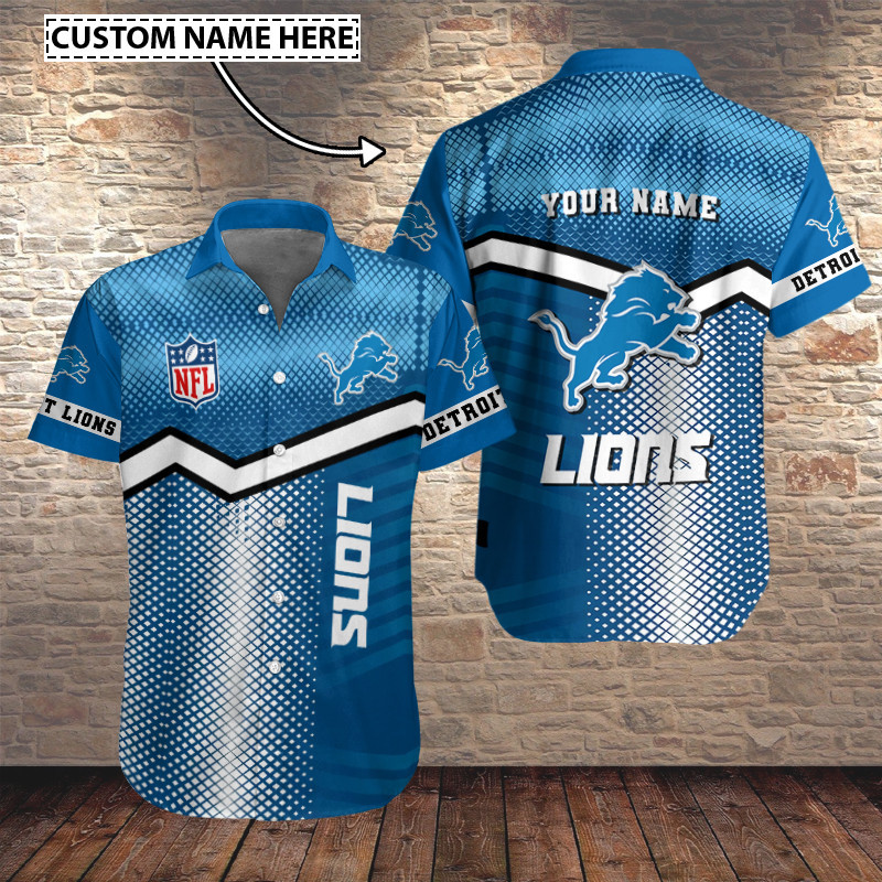 Sizing Chart for Detroit Lions Personalized Button Shirt BB403
