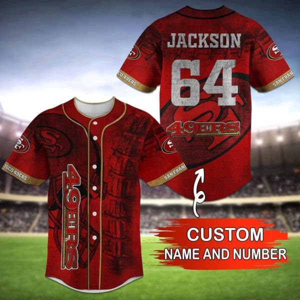 San Francisco 49ers Personalized Baseball Jersey