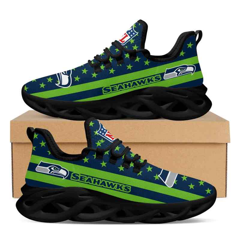 Seattle Seahawks Yezy Running Sneakers Front View