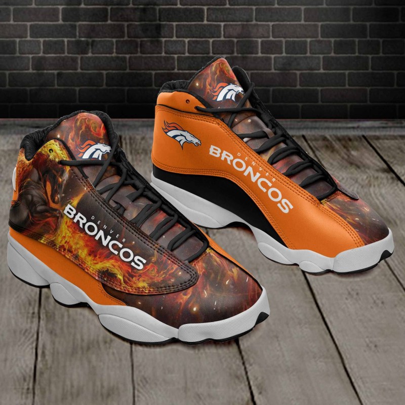 Denver Broncos Air JD13 Sneakers Side View