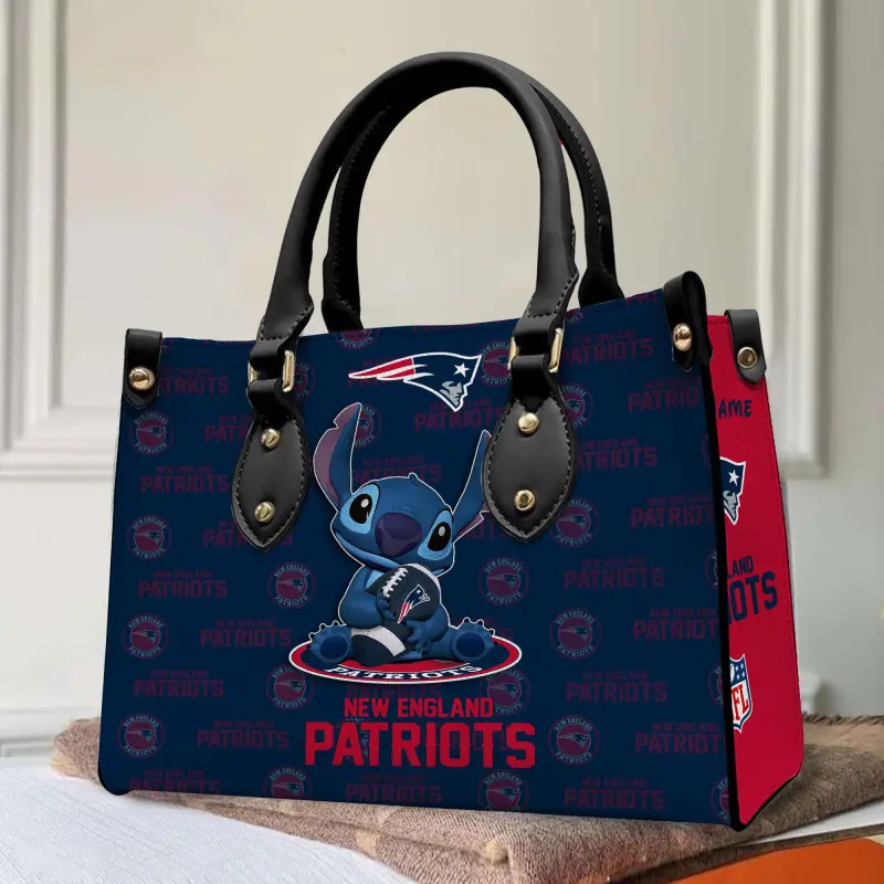 New England Patriots Leather Hand Bag
