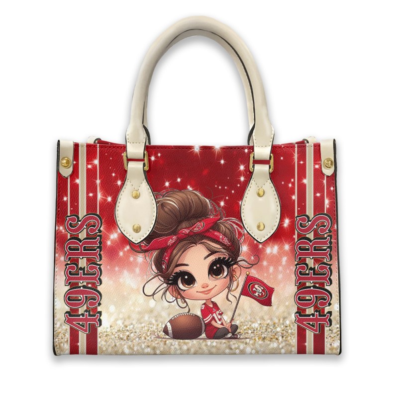 San Francisco 49ers Black and Beige Hand Bag