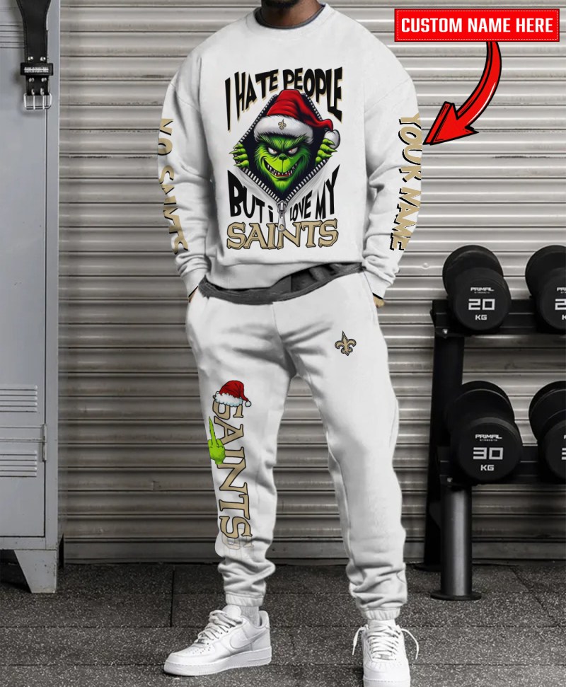New Orleans Saints Combo Unisex Sweatshirt And Sweatpants Christmas Collection