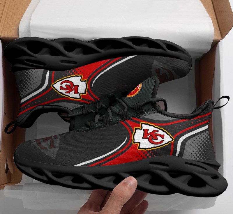 Kansas City Chiefs Yezy Running Sneakers Back View