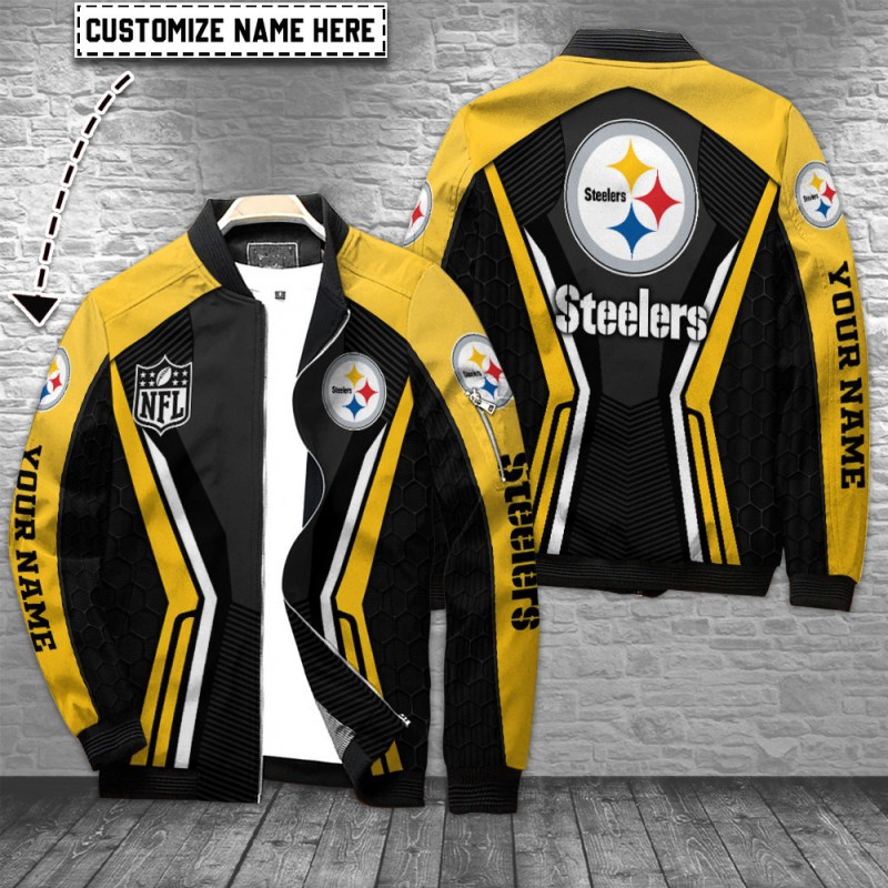 Pittsburgh Steelers Personalized Bomber Jacket