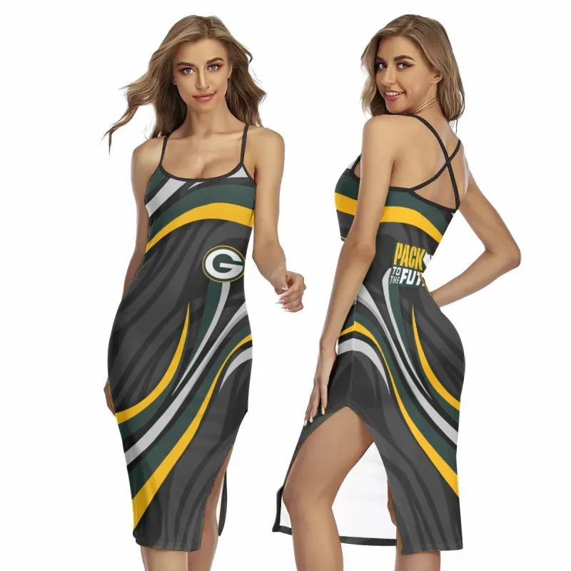 Green Bay Packers Women's Back Cross Cami Dress
