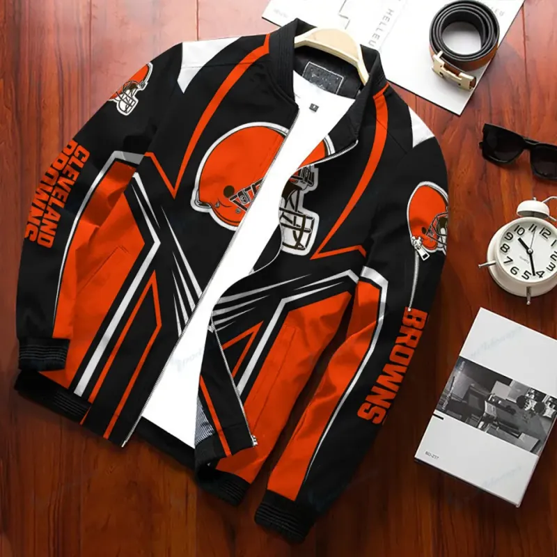 Cleveland Browns Bomber Jacket Side