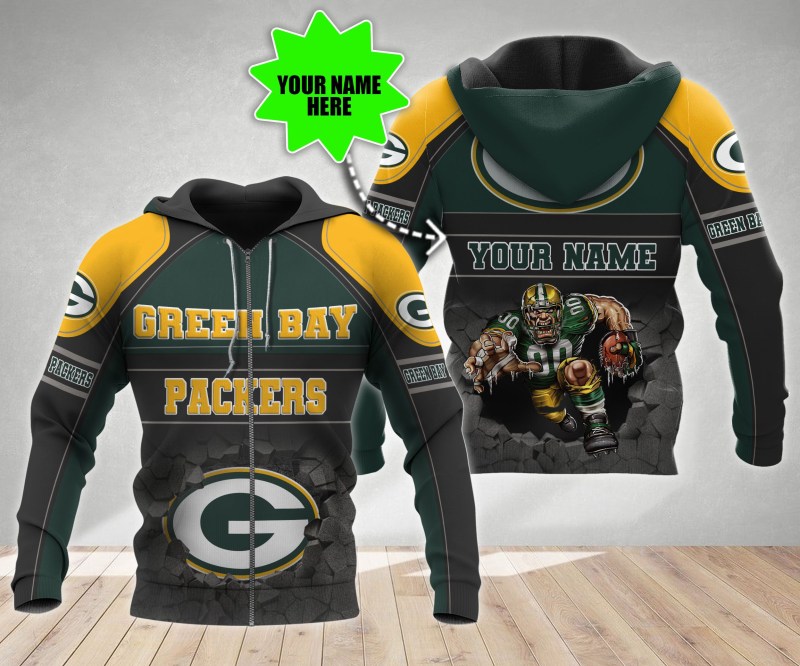 Green Bay Packers Personalized Ugly Christmas Sweater Image 2