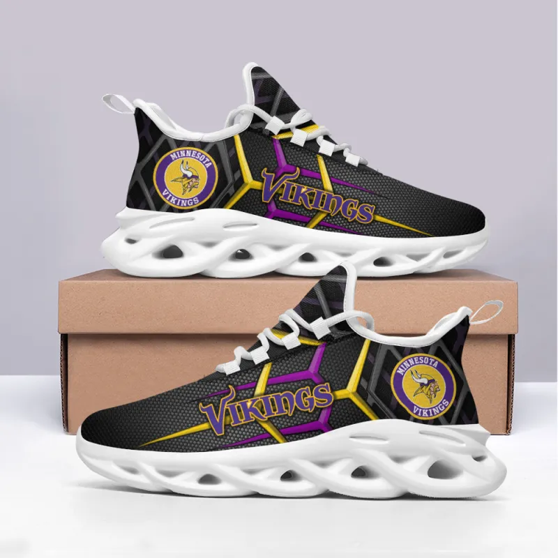 Minnesota Vikings Yezy Running Sneakers BB111 7 Minnesota Vikings Yezy Running Sneakers Front View