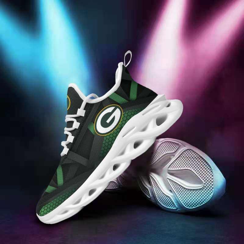 Green Bay Packers Yezy Running Sneakers Side View