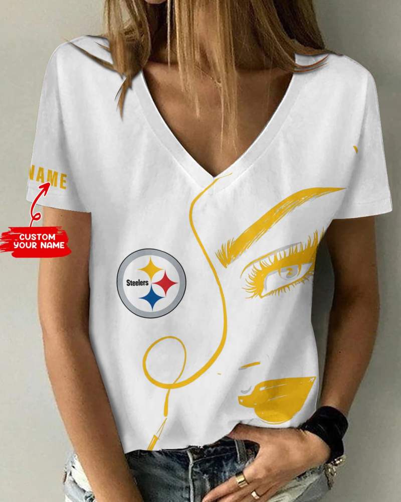 Pittsburgh Steelers V-neck T-shirt