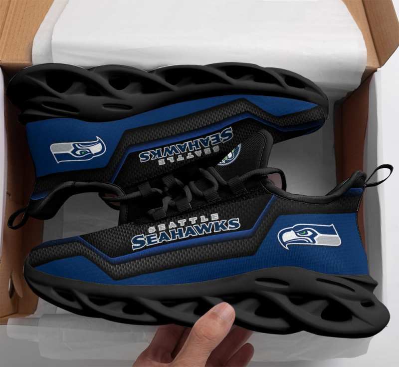 Seattle Seahawks Yezy Running Sneakers Side View