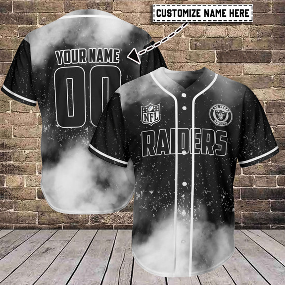 Las Vegas Raiders Personalized Baseball Jersey