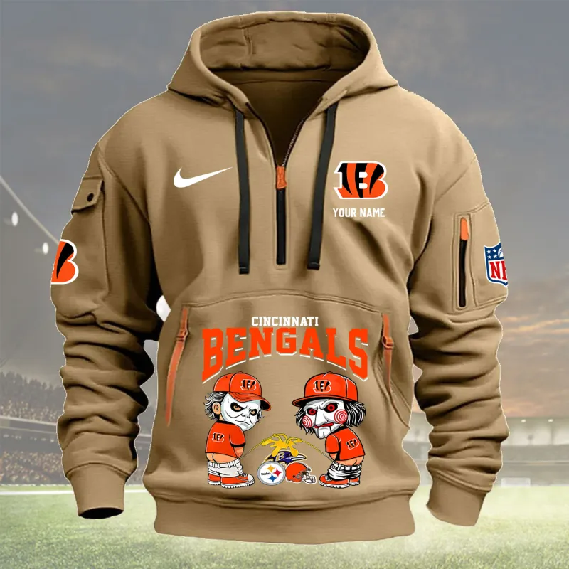 Khaki Cincinnati Bengals Hoodie
