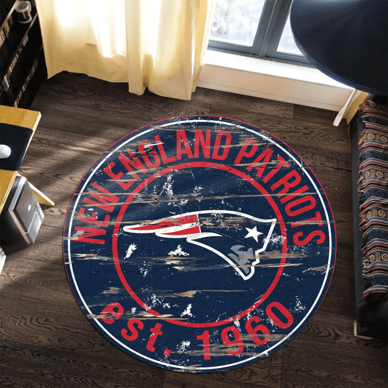 New England Patriots Round Rug - Additional View