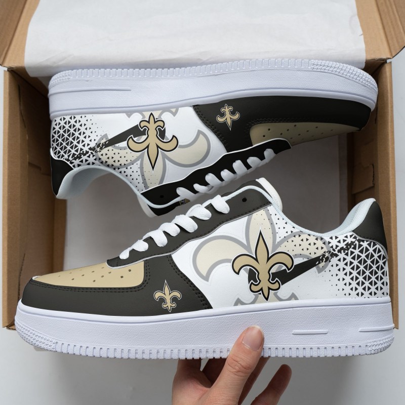 New Orleans Saints AF1 Shoes Front View