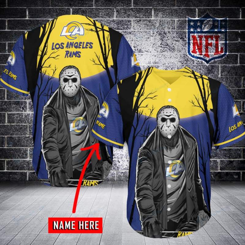 Los Angeles Rams Personalized Baseball Jersey