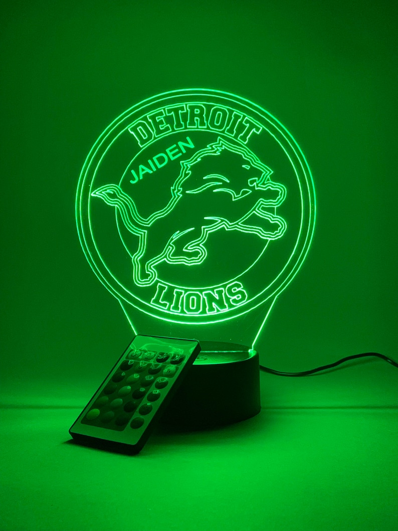 Detroit Lions Personalized 3D Lamp