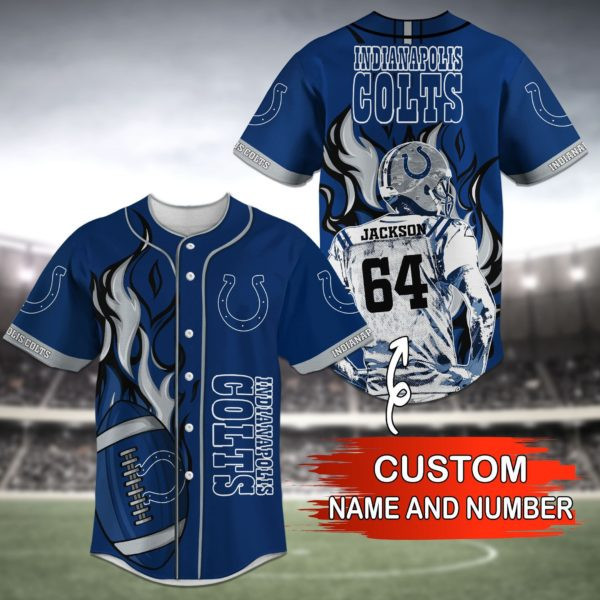 Indianapolis Colts Personalized Baseball Jersey