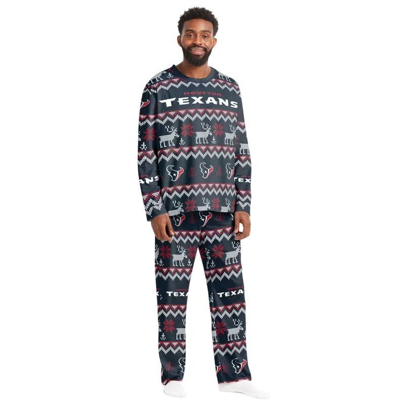 Houston Texans Family Holiday Pajamas 2