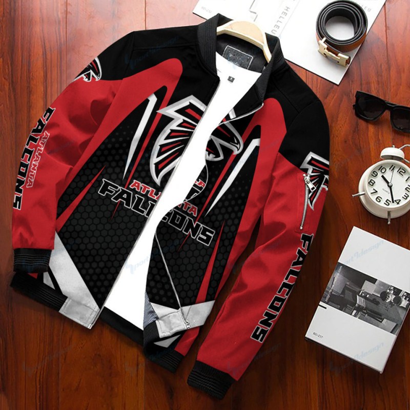 Atlanta Falcons Bomber Jacket BG395 5 Atlanta Falcons Bomber Jacket Back View