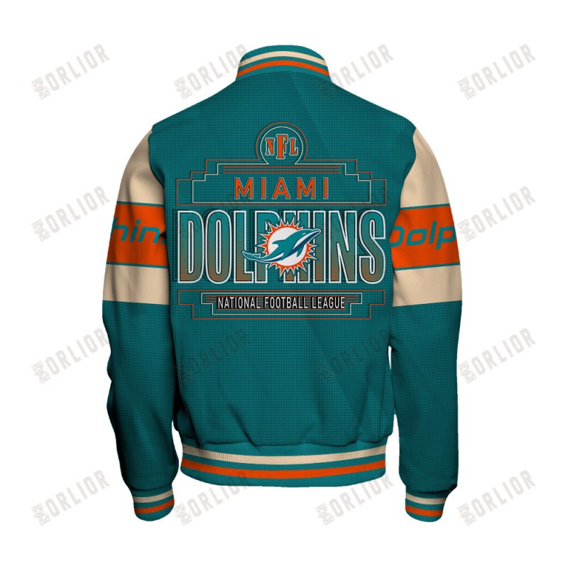 Miami Dolphins Varsity Jacket Detail