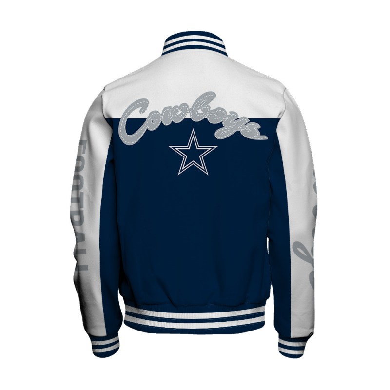 Dallas Cowboys Varsity Jacket Back View