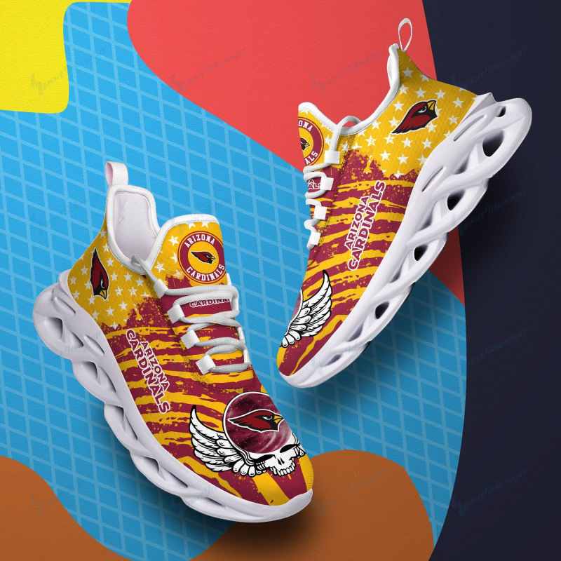 Top View of Arizona Cardinals Yezy Running Sneakers