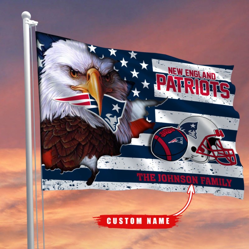 New England Patriots Flag Custom Name 1