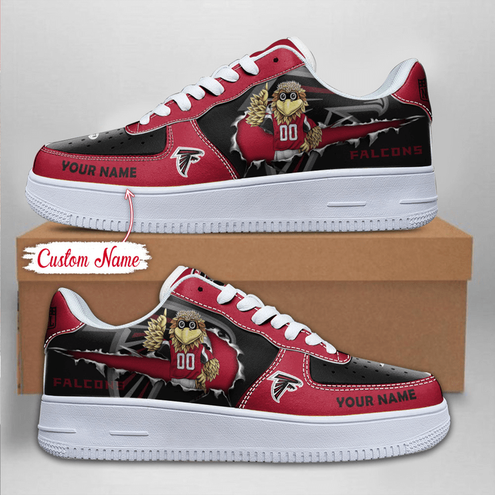 NFL Atlanta Falcons Custom Name Air Force 1 Sneaker Side View