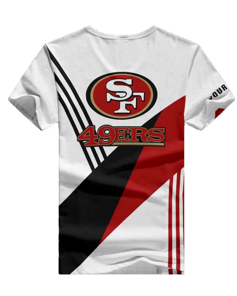 San Francisco 49ers Personalized Summer V-neck Women T-shirt