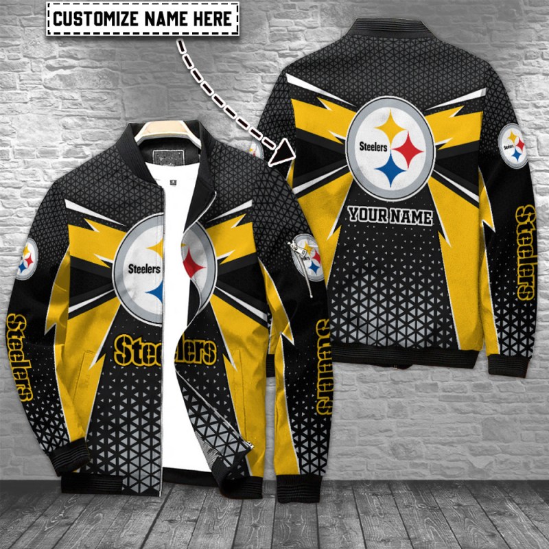 Pittsburgh Steelers Bomber Jacket Front