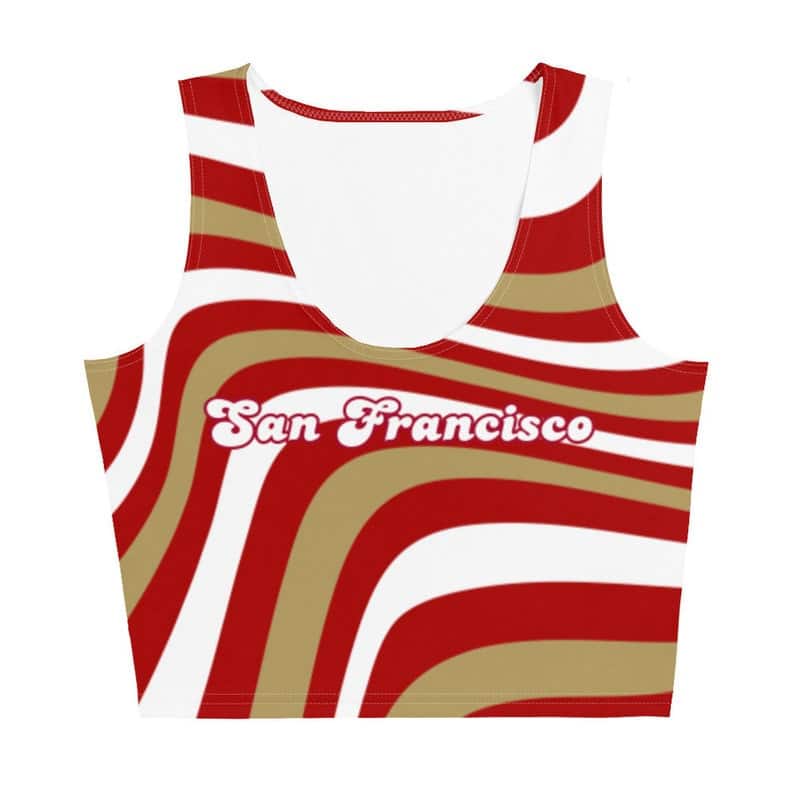 San Francisco 49ers Swirl Print Crop Top Angle
