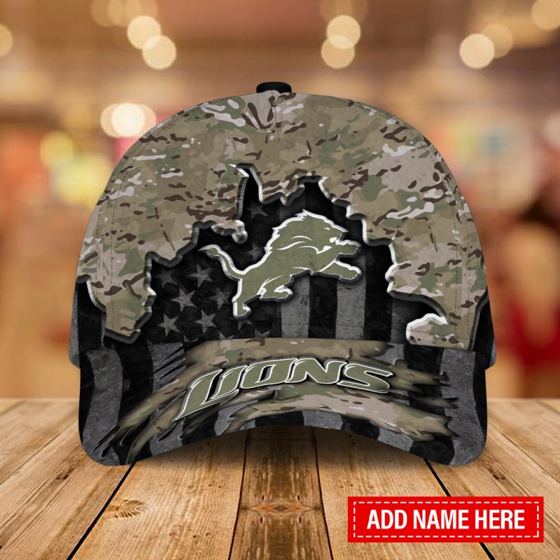 Detroit Lions Custom Cap