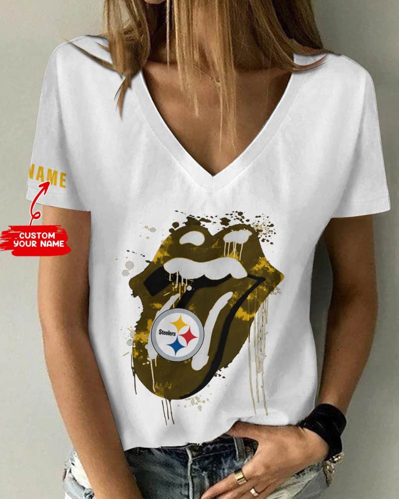 Pittsburgh Steelers V-neck T-shirt for Women