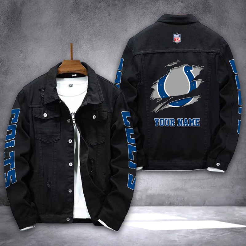 Indianapolis Colts Denim Jacket Back View