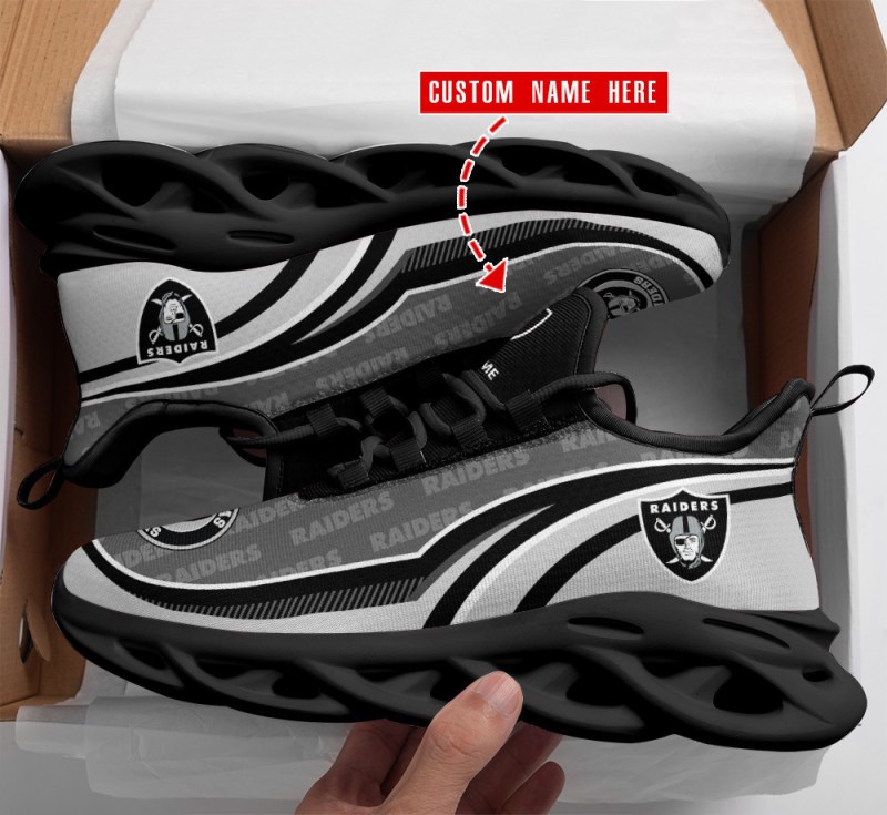 Las Vegas Raiders Personalized Yezy Running Sneakers