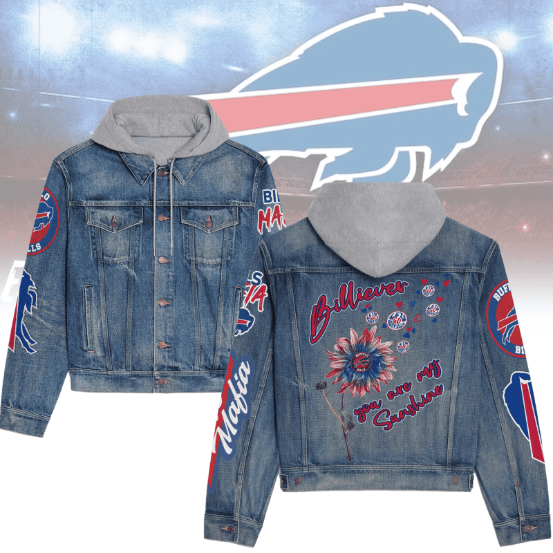 Buffalo Bills Premium Hooded Denim Jacket