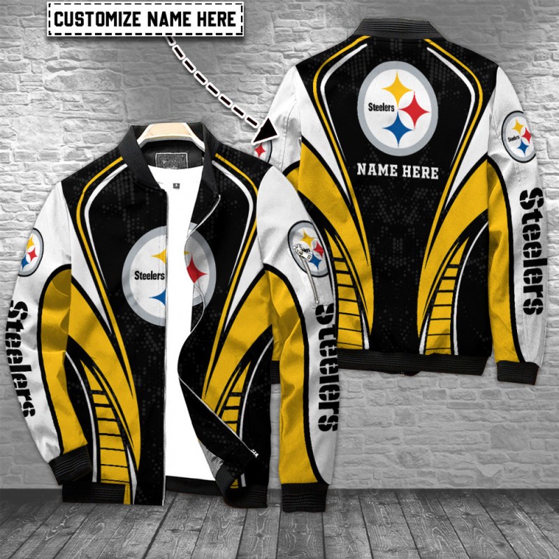 Pittsburgh Steelers Personalized Bomber Jacket Image 1