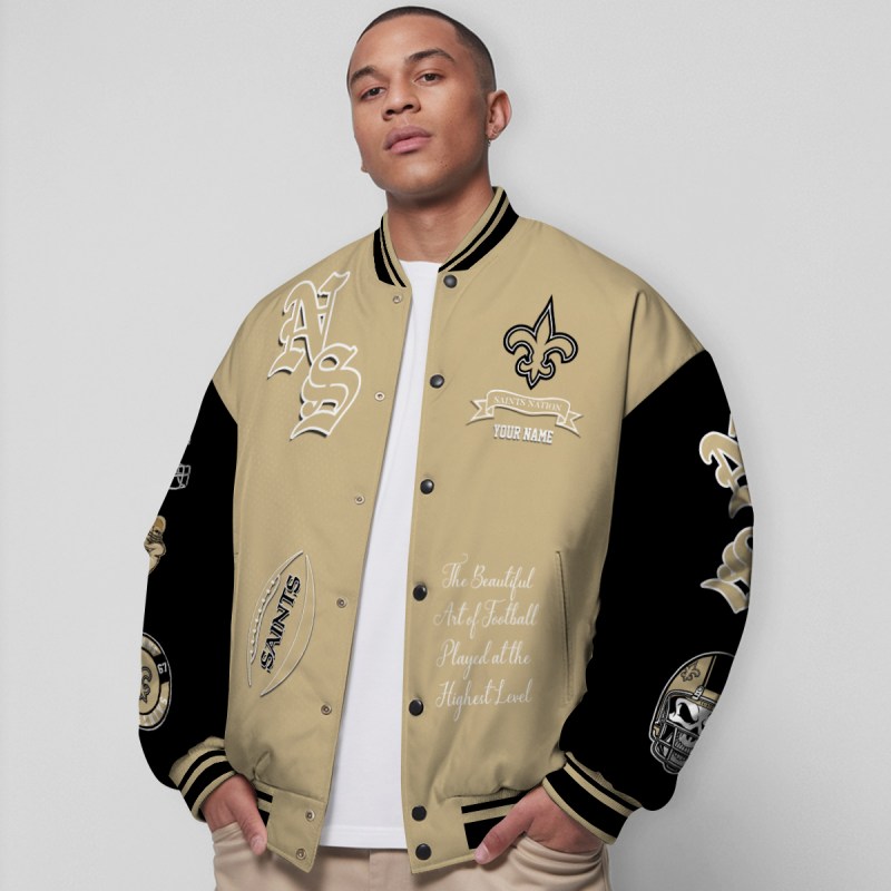 New Orleans Saints Unisex Varsity Jacket - Image 5
